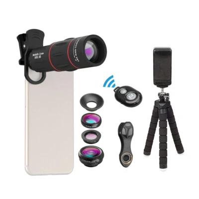 APEXEL 4 in1 Smartphone Lens Kit for iPhone Android Samsung CellPhone I9L6 - Image 1 of 4