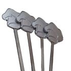 Pampered Chef BBQ Kabob Skewer Set of 4 # 2701 Chef Hat 14" Long Stainless