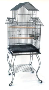 20" Large Pagoda Roof Top Lovebird Cockatiels Parakeets Bird Cage W/Stand 346 - Picture 1 of 5