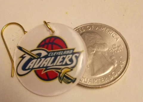 Cleveland Cavaliers Handmade Earrings.    1 pair. YOU PICK Cover
