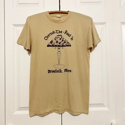 Camiseta Brimfield Mass Vintage Años 80 Grande Antigua Mercadillo Apreciar el Pasado Foto 1 de 3