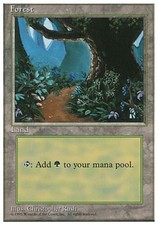 FBB Korean Forest (Path) ~ Lightly Played 4th Edition Fourth Foreign Black Borde