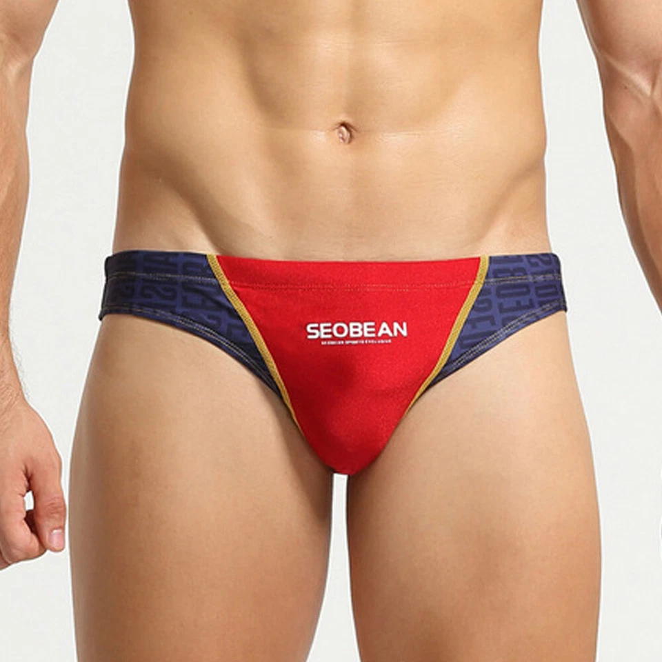 酷男式尼龙速干泳装性感游泳内裤柔软时尚内衣 — 第 1/1 张图片