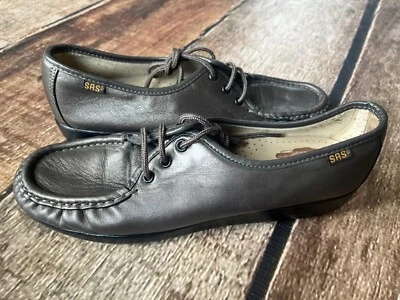 ОЛОВЯННЫЕ УДОБНЫЕ ЖЕНСКИЕ ТУФЛИ SAS SIESTA 9 N ОТЛИЧНОЕ СОСТОЯНИЕ ТОВАРА - Изображение 1 из 4