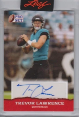 2022 Leaf Pro Set Sports TREVOR LAWRENCE Jacksonville Jaguars Red AUTO - Image 1 of 2