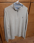 Polo Ralph Lauren Shirt Mens XL Tan Beige 1/4 Zip Pullover Long Sleeve Knit