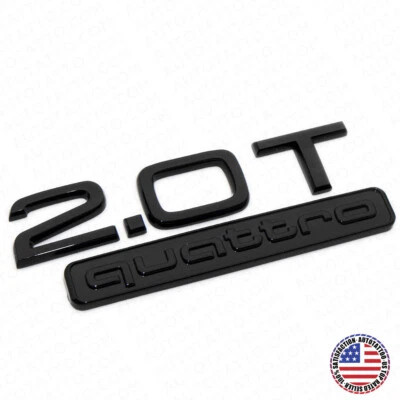 17-22 Rear Trunk Deck Lid 2.0T Quattro Turbo Nameplate Emblem Badge Blackout - Image 1 of 4