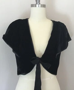 Designer CONTONY velvet jacket with satin trim AU12/UK12/US8 - Picture 1 of 6
