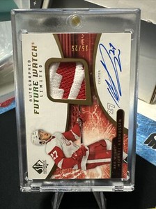 2018-19 Sp Authentic Future Watch Auto Patch Michael Rasmussen Rc /25 Red Wings!