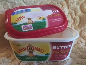 LAND O LAKES BUTTER TUB CONTAINER RETIRED LOGO 8OZ.  #2 - Picture 1 of 1