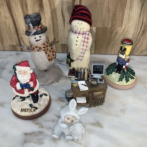 christmas figurines display lot of 6 - Picture 1 of 8