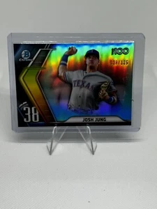 2022 Bowman - Chrome Bowman Scouts Top 100 Aqua Refractor #BTP-38 Josh Jung /125 - Picture 1 of 2