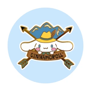 Hello Kitty Sanrio Enamel Pin: Cinnamoroll Camp Logo - Picture 1 of 5