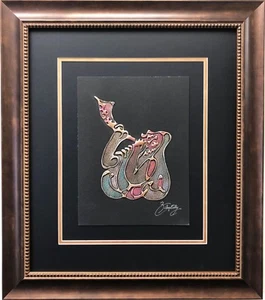 Joel Zaretsky "El Shofar" ENMARCADO PERSONALIZADO Arte Judaico Rosh Hashaná Año Nuevo Judíos - Imagen 1 de 5