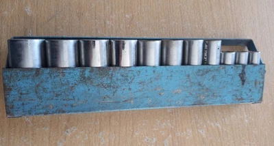 Cornwell USA VINTAGE  3/8 Dr DEEP STANDARD 6pt 11pc Socket Set in Case 3/8-1 - Image 1 of 4