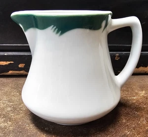 Jarra crema vintage McNicol China Restaurant Ware con detalles verdes - Imagen 1 de 6