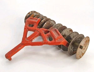 Vintage Cast Farm Implement Toy - Slik No. 9827 Disc Harrow Cultivator - AD-129 - Picture 1 of 12