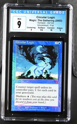 CIRCULAR LOGIC Torment Foil CGC 9 Q++ MTG [Nostalgium] - Image 1 of 2