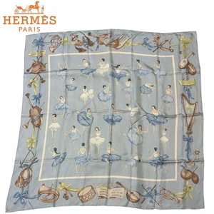 HERMES Carre 90 LA DANCE Bufanda de Seda Bailarina La Dance Grande Azul - Imagen 1 de 8