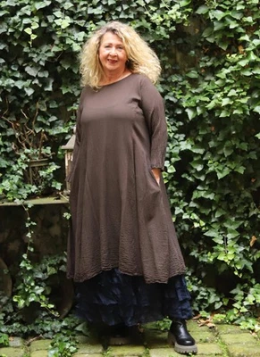 Privatsachen - Lagenlook TUNIKA KLEID IDENTÄTER Gr 44 bis 54 - choco - Bild 1 von 4