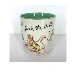 Anthropologie Susannah Garrod Coffee Tea Mug Deck The Halls - Picture 1 of 5