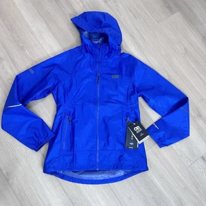 NWT Outdoor research women’s Helium rain Jacket Ultramarine blue small - Picture 1 of 8