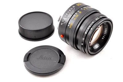 Leica Summicron M 50mm f2 Ver 4th E39 Black lens #11826 with Soft case - Image 1 of 4
