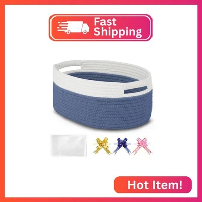 BOSROTY Pequeña Cesta Tejida con Bolsas de Regalo y Cintas, Cestas de Regalo Vacías para Bebé f Foto 1 de 2