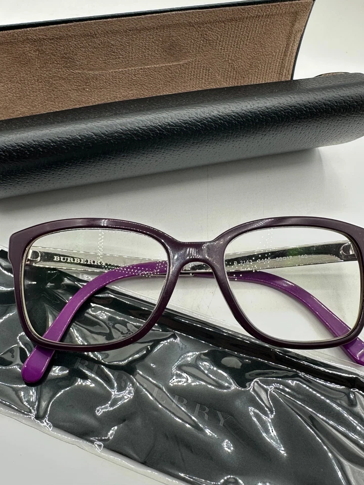 Monturas de gafas Burberry B 2143 3400 53 17 140 púrpura hechas en Italia con estuche Foto 1 de 4