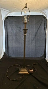 Bronze 29.5" Stick Lamp With Cord Switch 5" Base Arts & Crafts - Picture 1 of 9