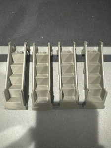 (4) Lego Scala Dritta Chiusa 4784 Grigio Grigio Grigio Lotto di 4 X4 - Foto 1 di 2