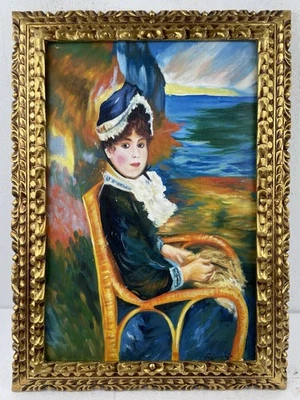 Pierre-Auguste Renoir óleo sobre lienzo (hecho a mano) firmado y estampado enmarcado Foto 1 de 4