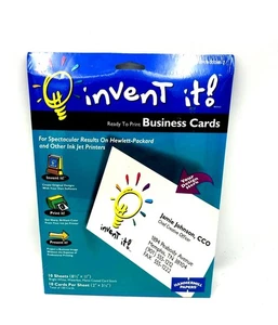 Visitenkarten 8,5" x 11" 10 Invent It! Druckfertige Blätter 10 Karten pro Blatt - Bild 1 von 1