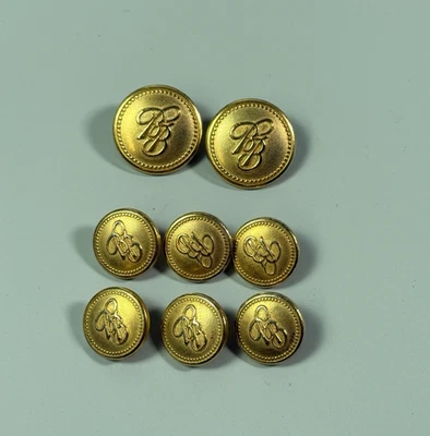 Brooks Brothers BB Blazer Replacement Buttons Set of 8 Gold Tone VTG - Image 1 of 4