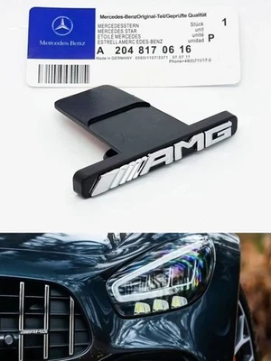 Fit For Mercedes-Benz AMG Front Grille Emblem Chrome Panamericana Radiator US - Image 1 of 4