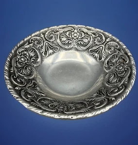 Vintage Wilton Co Armetale Servierschale Zinn geschwärzt Floral 9,5" Durchmesser - Bild 1 von 15
