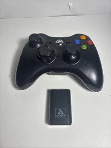 Microsoft Xbox 360 Black Controller With Battery Pack - Bild 1 von 7