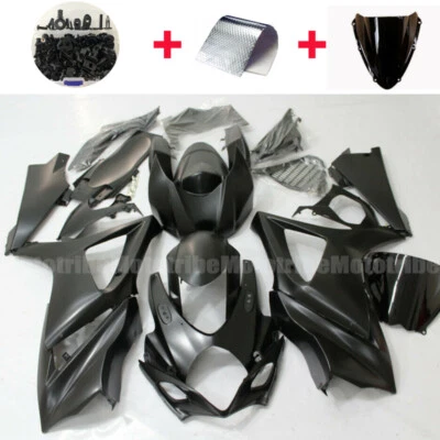 Matte Black Fairing Kit For Suzuki GSXR1000 2007 2008 K7 ABS Bodywork + Bolts Foto 1 de 4
