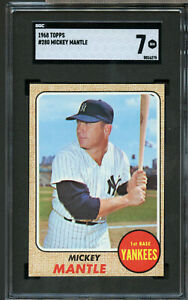 1968 Topps #280 Mickey Mantle SGC 7