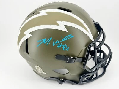 Mike Williams Autographed LA Chargers Salute to Service Replica Helmet Beckett - Image 1 of 4