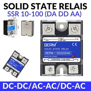 SSR Halbleiterrelais Solid State Relais DC-AC DC-DC 3-32VDC / 5-200VDC 10A -100A - Picture 1 of 26