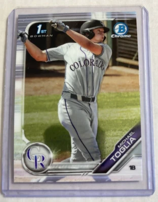 2019 Bowman Draft Chrome #BDC-64- MICHAEL TOGLIA 1st Bowman Rookie RC Chrome - Image 1 of 2