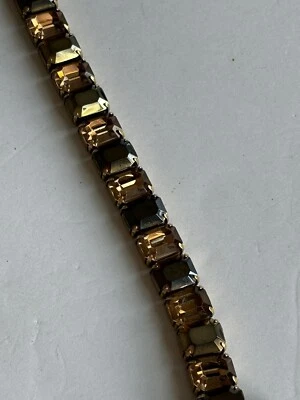 Pulsera tenis pedrería color cobre/ 7 pulgadas de largo Foto 1 de 4