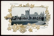 TORONTO Postcard 1900s University College Patriotic Beaver Maple Leaf for Eaton