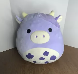 Squishmallows 14” Bubba The Purple Cow Kellytoy Squishmallow Plush Squishmallow - Picture 1 of 3
