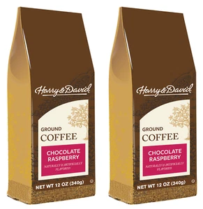 Harry & David, café molido frambuesa chocolate, bolsas de 2/12 oz - Imagen 1 de 4