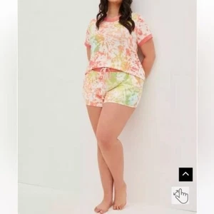 Torrid | Damen Tye Dye buntes leichtes Hacci Lounge Set Größe 3X - Bild 1 von 11