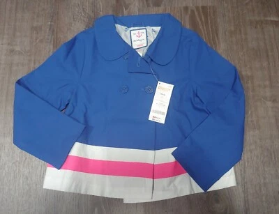 NWT Gymboree Blue Peacoat Jacket Blazer Stripes & Anchors, Size 5-6 - Image 1 of 3