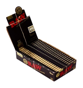 1 Box (24 Heftchen) RAW Black 1 ¼ Papers, 50 ultra-dünne Blättchen pro Heftchen - Picture 1 of 3