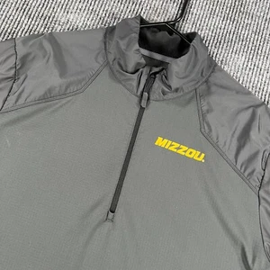 Missouri Tigers Mizzou Jacket Windbreaker Mens XL Extra Large Gray Nike 1/4 Zip - Picture 1 of 16